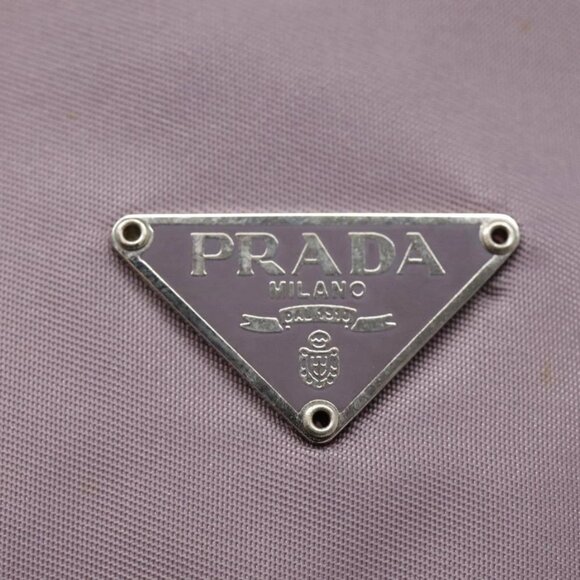 PRADA Pouch Nylon Purple Silver Auth 90239 - Picture 8 of 16